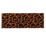 Paillasson en fibre de coco motif lopard bicolore 25x70