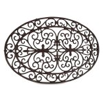 Paillasson ovale fonte marron