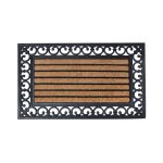 Paillasson rectangulaire en coco et caoutchouc 75x45