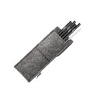 Paille en verre 18 cm en verre gris Paille en verre 18 cm en verre gris
