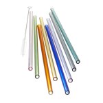 Pailles en verre 23cm - lot de 8