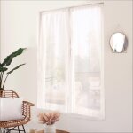 Paire de vitrage blanc sabl 90x160cm