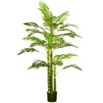 Palmier areca artificiel h. 190 cm 30 grandes feuilles pot inclus vert Palmier areca artificiel h. 190 cm 30 grandes feuilles pot inclus vert