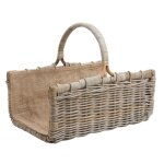 Panier  bches osier et jute 55 cm