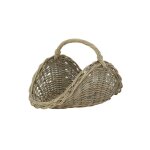 Panier  bches en poelet oval gris