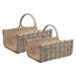 Paniers  bches tresss en poelet (lot de 2)