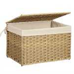 Panier  linge 65l imitation de rotin de pp boise