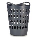 Panier  linge buanderie plastique noir 50l