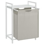 Panier  linge moderne en plastique blanc