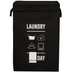 Panier à linge noir et blanc h61 Panier à linge noir et blanc h61
