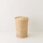 Panier  linge en osier blanc h50