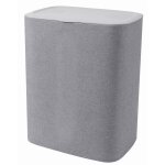 Panier  linge tissu gris 50l