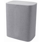 Panier  linge tissu gris 90l