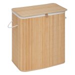 Panier  linge de tri rectangle 100l en bambou