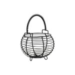 Panier  oeufs en mtal noir avec anse mobile