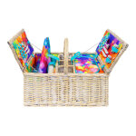 Panier de pique nique multicolore osier 50 x 36 x 40 cm Panier de pique nique multicolore osier 50 x 36 x 40 cm