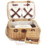 Panier pique - nique en osier trocadro beige 4 personnes