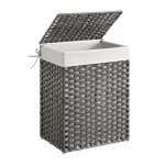 Panier de rangement 90l en rotin gris Panier de rangement 90l en rotin gris