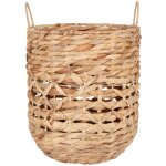 Panier de rangement à anses en jacinthe d'eau beige Panier de rangement à anses en jacinthe d'eau beige