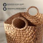 Panier de rangement en jacinthe d'eau tressée 57x37cm Panier de rangement en jacinthe d'eau tressée 57x37cm