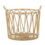 Panier rond en mtal brun  49, 6x42 cm