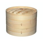 Panier vapeur  2 niveaux en bambou marron