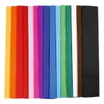 Papier crépon multicolore 2, 5 mx50cm - lot de 15 feuilles Papier crépon multicolore 2, 5 mx50cm - lot de 15 feuilles