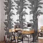 Papier peint bananes, papier �cologique fin, 200x280cm, 8 feuilles