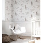 Papier peint cygnes en vol 50 cm x 10 m