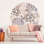 Papier peint fresque fleurs champ�tre vintage aquarelle clai 60x60cm