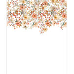 Papier peint panoramique fleurs vintage, 2 m x 2, 48 m