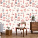 Papier peint savane en toile de jouy 208x270 cm Papier peint savane en toile de jouy 208x270 cm