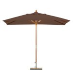 Parasol en bois carr� 3x3 chocolat