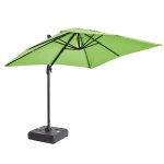 Parasol dport 2x3 m et dalle  lester sur roues aluminium vert