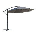 Parasol dport 3x3 m en acier et polyester gris