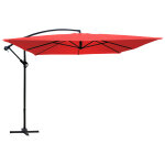 Parasol dport 3x3m acier rouge