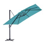Parasol dport 3x3m en aluminium bleu canard