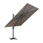 Parasol dport 3x3m en aluminium gris anthracite