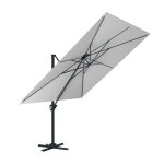Parasol dport 3x3m en aluminium gris perle