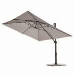 Parasol dport 4x3m en aluminium gris anthracite