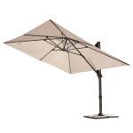 Parasol dport 4x3m en aluminium lin