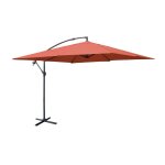 Parasol dport carr 3x3m terracotta mat excentr