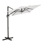 Parasol dport carr, en aluminium, anthracite, 200 x 300 cm