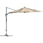Parasol dport led octogonal inclinable pivotant 360 beige