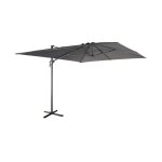 Parasol dport rectangulaire 3 x 4 m en aluminium gris