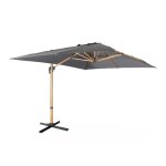 Parasol dport rectangulaire 3x4m excentr inclinable