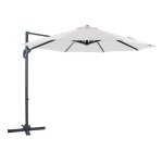 Parasol d�port� rond, aluminium, anthracite / beige � 300cm