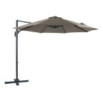 Parasol déporté rond, aluminium, anthracite / taupe Ø 300cm Parasol déporté rond, aluminium, anthracite / taupe Ø 300cm