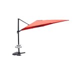 Parasol dport et rotatif 3 x 3m terracotta