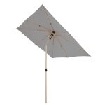Parasol droit 2, 4m - effet bois - gris anthracite - rubis
